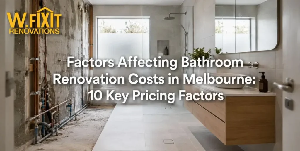 Factors Affecting Bathroom Renovation Costs in Melbourne: 10 Key Pricing Factors